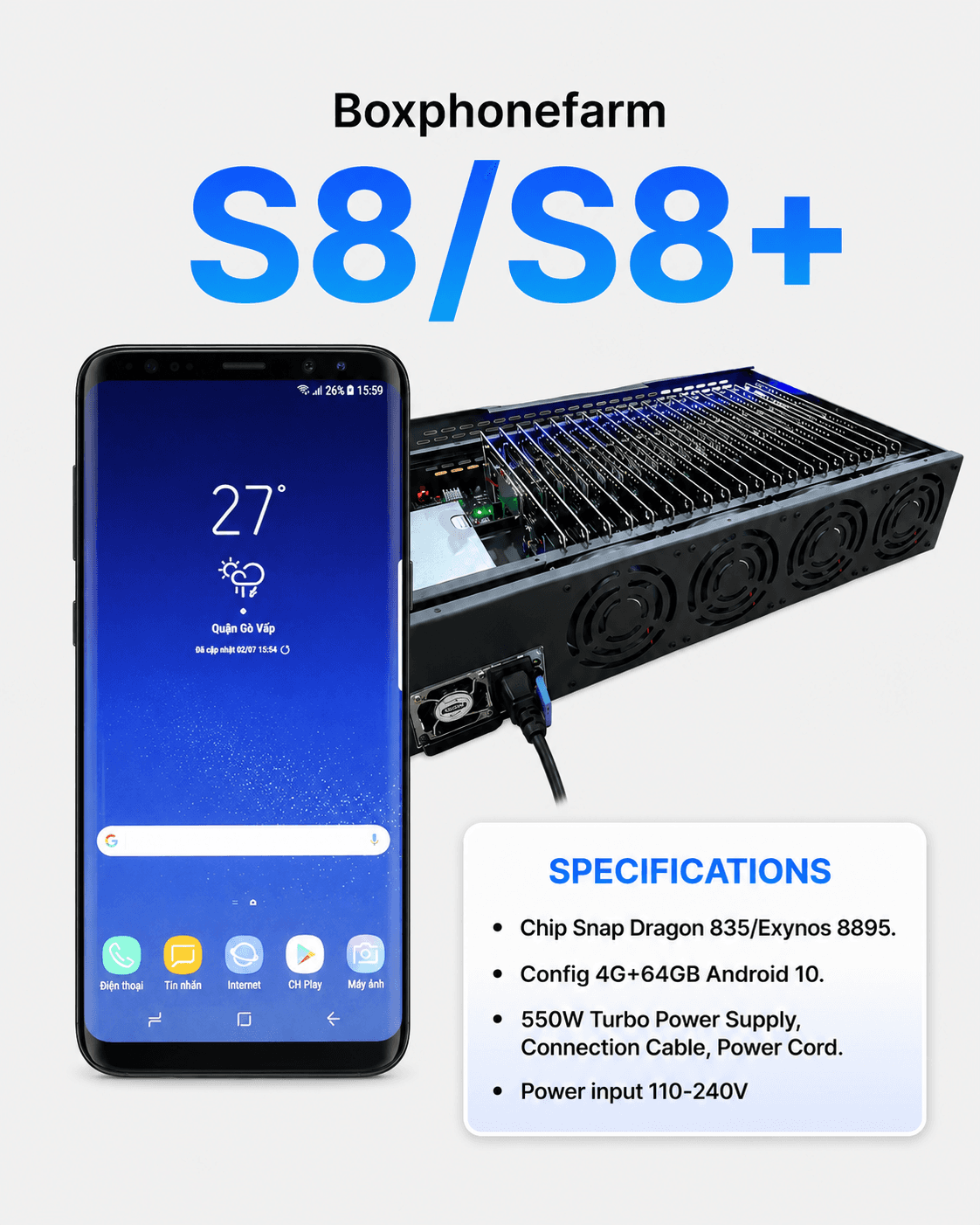 Box Phone Farm rack hardware