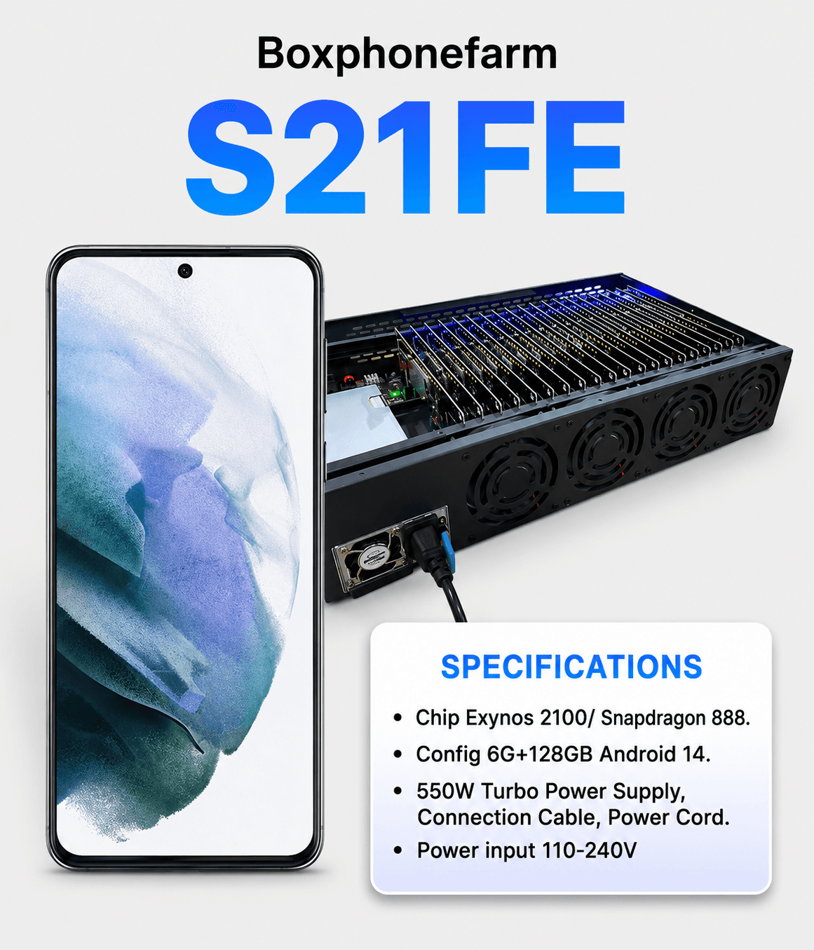 Samsung S21 FE — 6GB+128GB — USB · LAN · OTG — Black circuit board