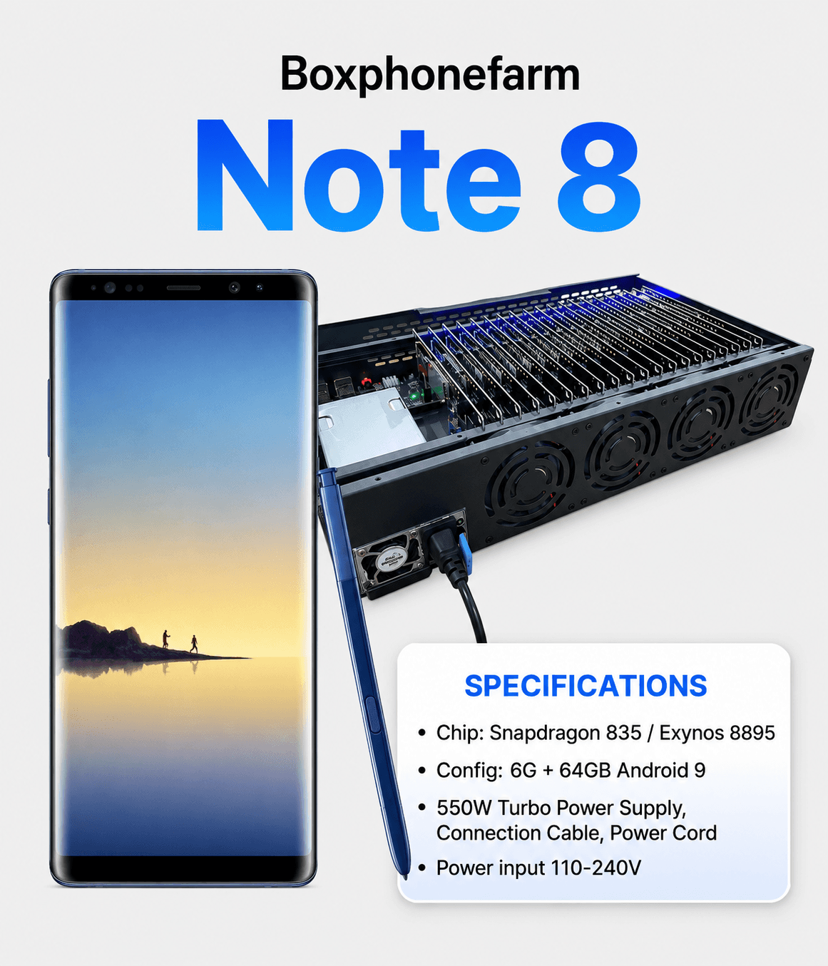 Samsung Note 8 — 6GB+64GB — USB · LAN · OTG — Black circuit board