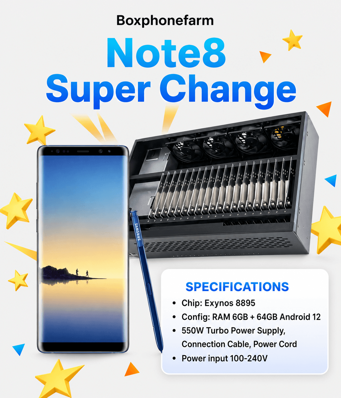 Samsung Note 8 — Super Change — USB · LAN · OTG