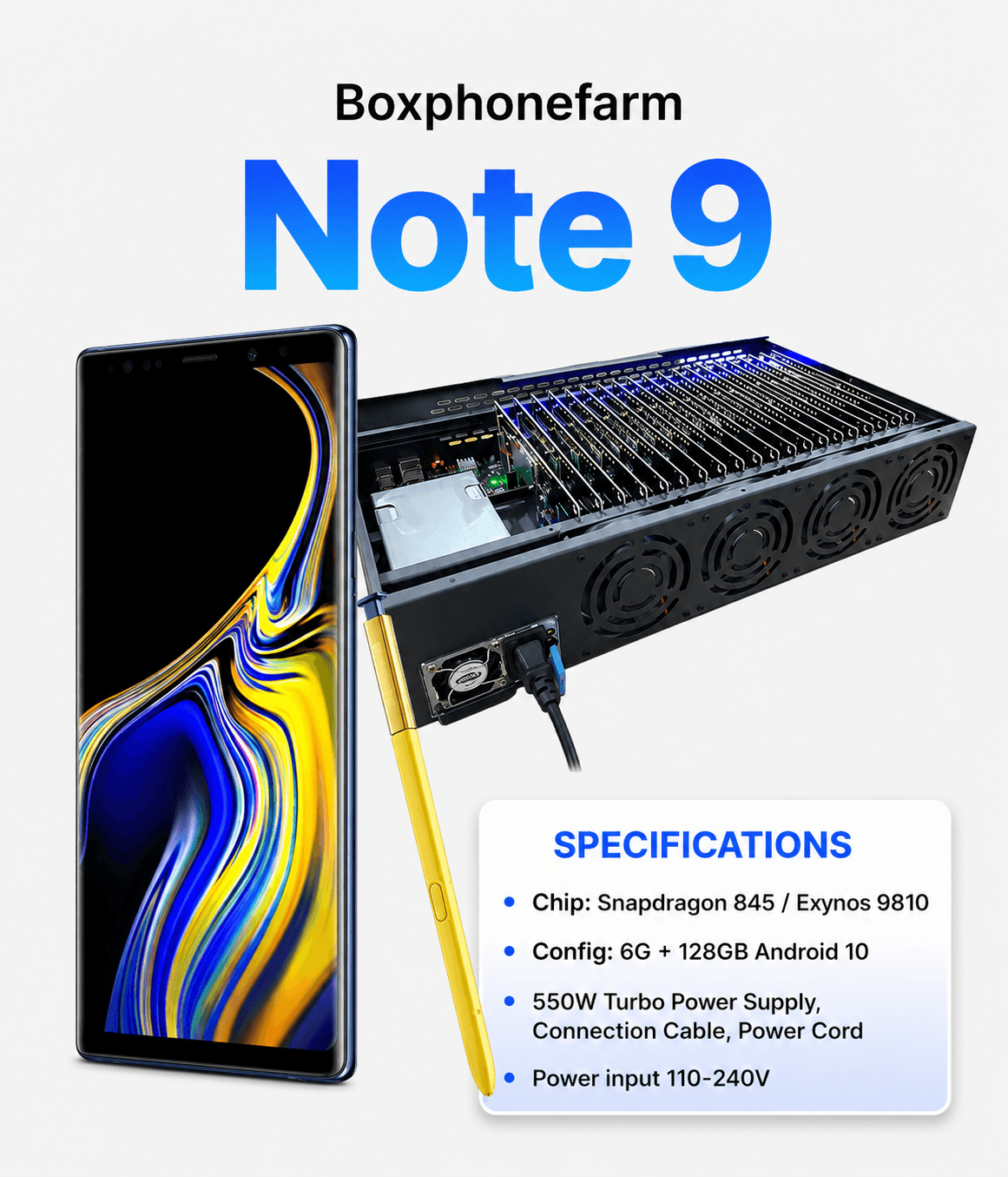 Samsung Note 9 — 6GB+128GB — USB · LAN · OTG — Black circuit board